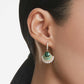 Swarovski Idyllia Shell Drop Earrings, Green Mixed Cut Crystals, Gold-Tone Plated
