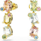 Gema Gold-Tone Multicolored Crystal Drop Earrings – Asymmetrical Design
