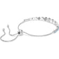 Imber Blue Swarovski Tennis Bracelet with Rhodium Plated Finish