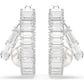 Ariana Grande Swarovski Crystal Pearl Baguette‑Cut White Hoop Earrings