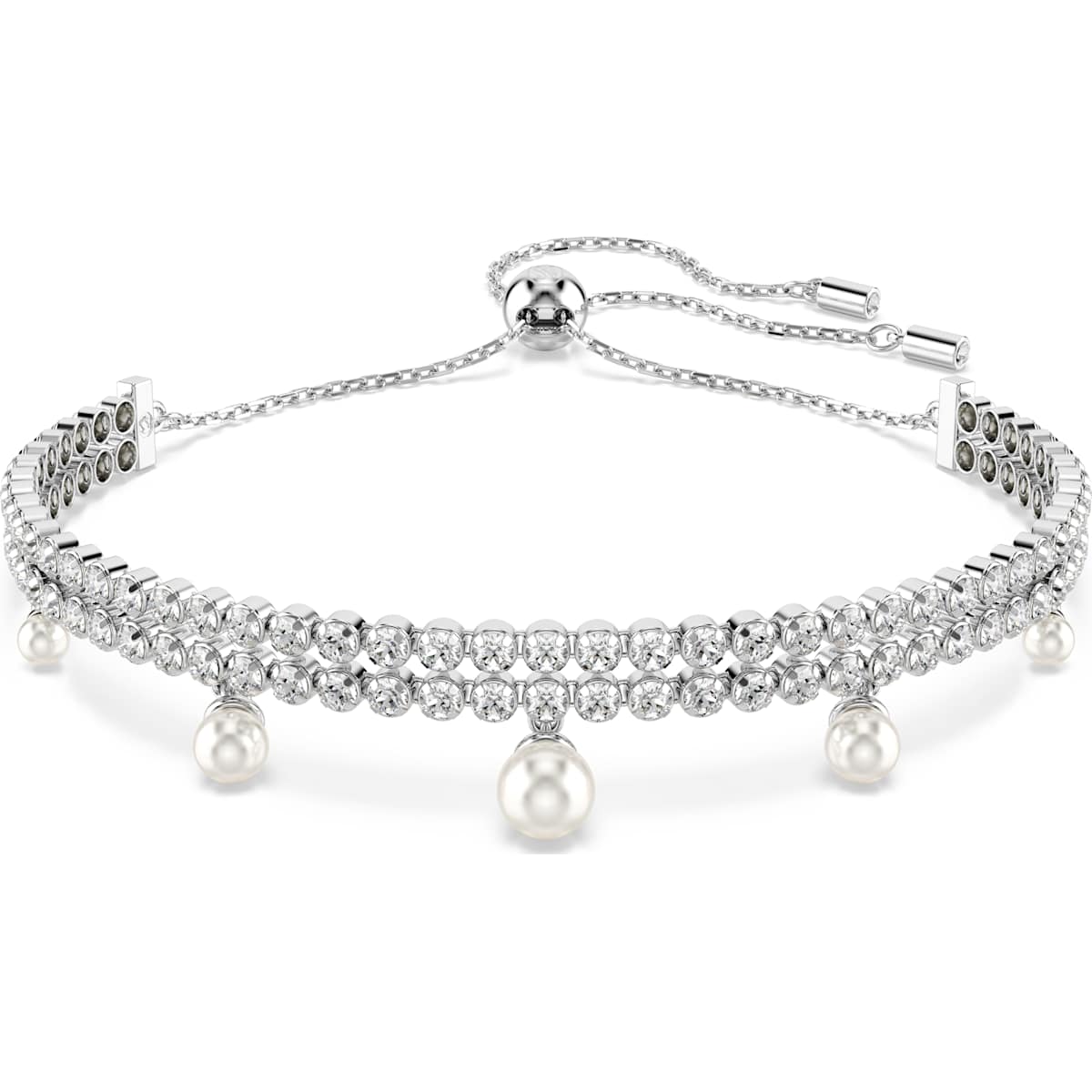 Ariana Grande x Swarovski Crystal Pearl Bracelet White Rhodium Plated