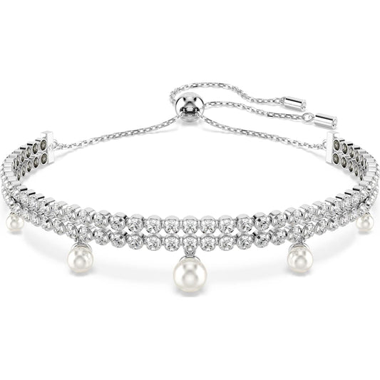 Ariana Grande x Swarovski Crystal Pearl Bracelet White Rhodium Plated