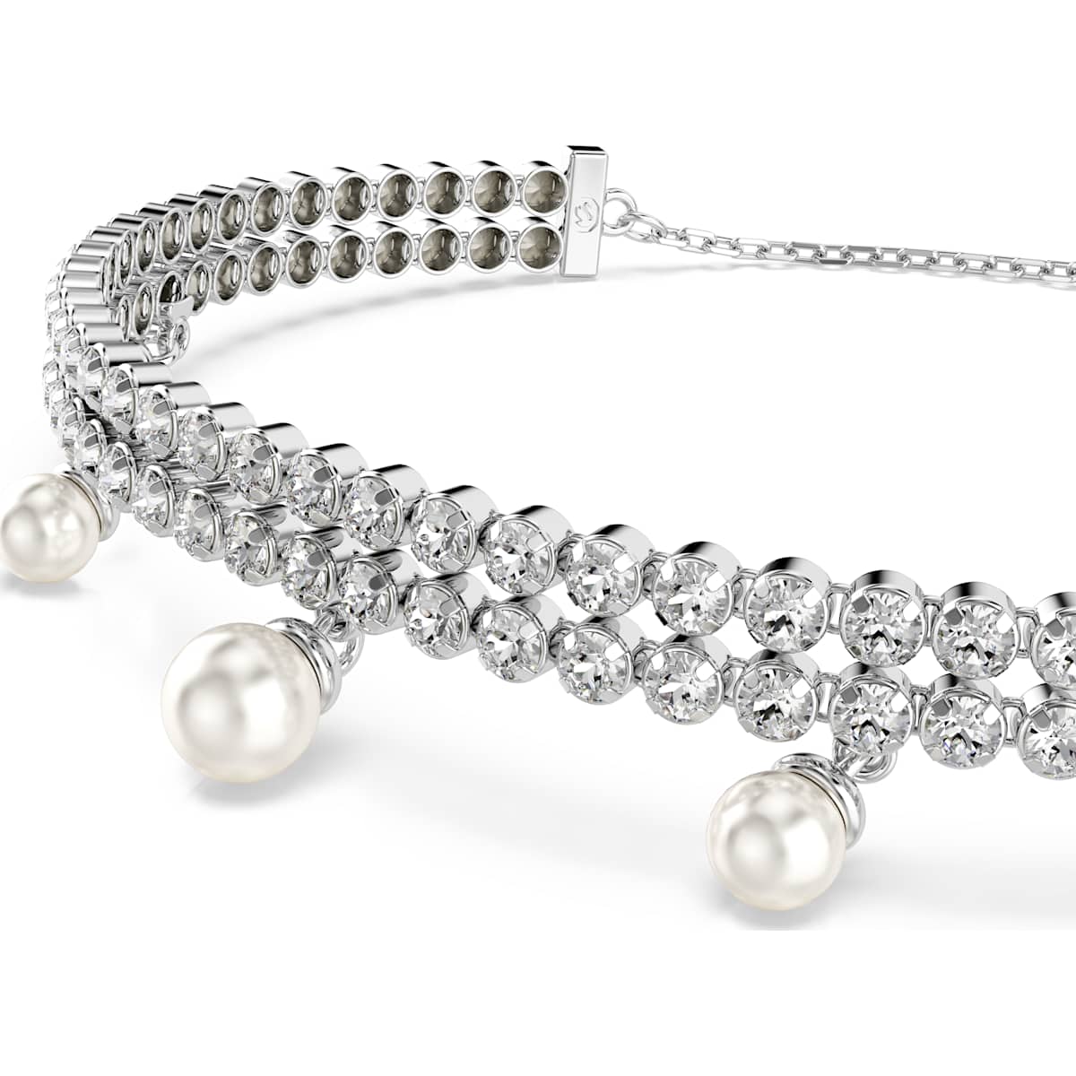 Ariana Grande x Swarovski Crystal Pearl Bracelet White Rhodium Plated