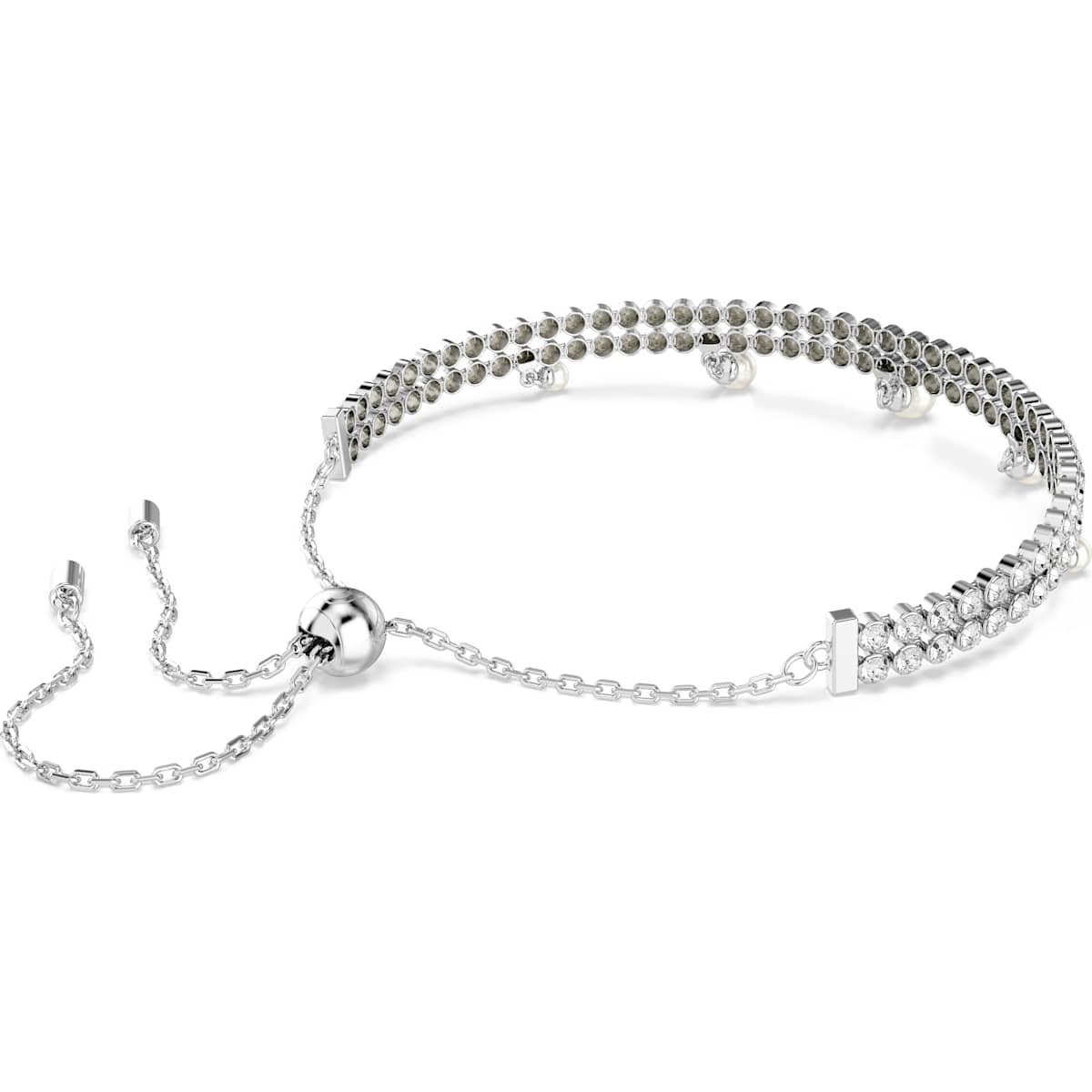 Ariana Grande x Swarovski Crystal Pearl Bracelet White Rhodium Plated