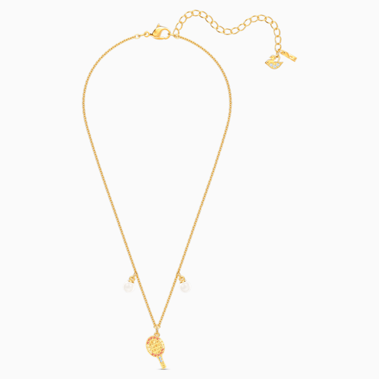 Swarovski Crystal Line Friends Tennis Layered Necklace, Gold-Tone Plated, Elegant Accessory