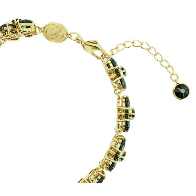Swarovski Idyllia Green Clover Bracelet, Gold-Tone Plated, Mixed-Cut Crystal Accents