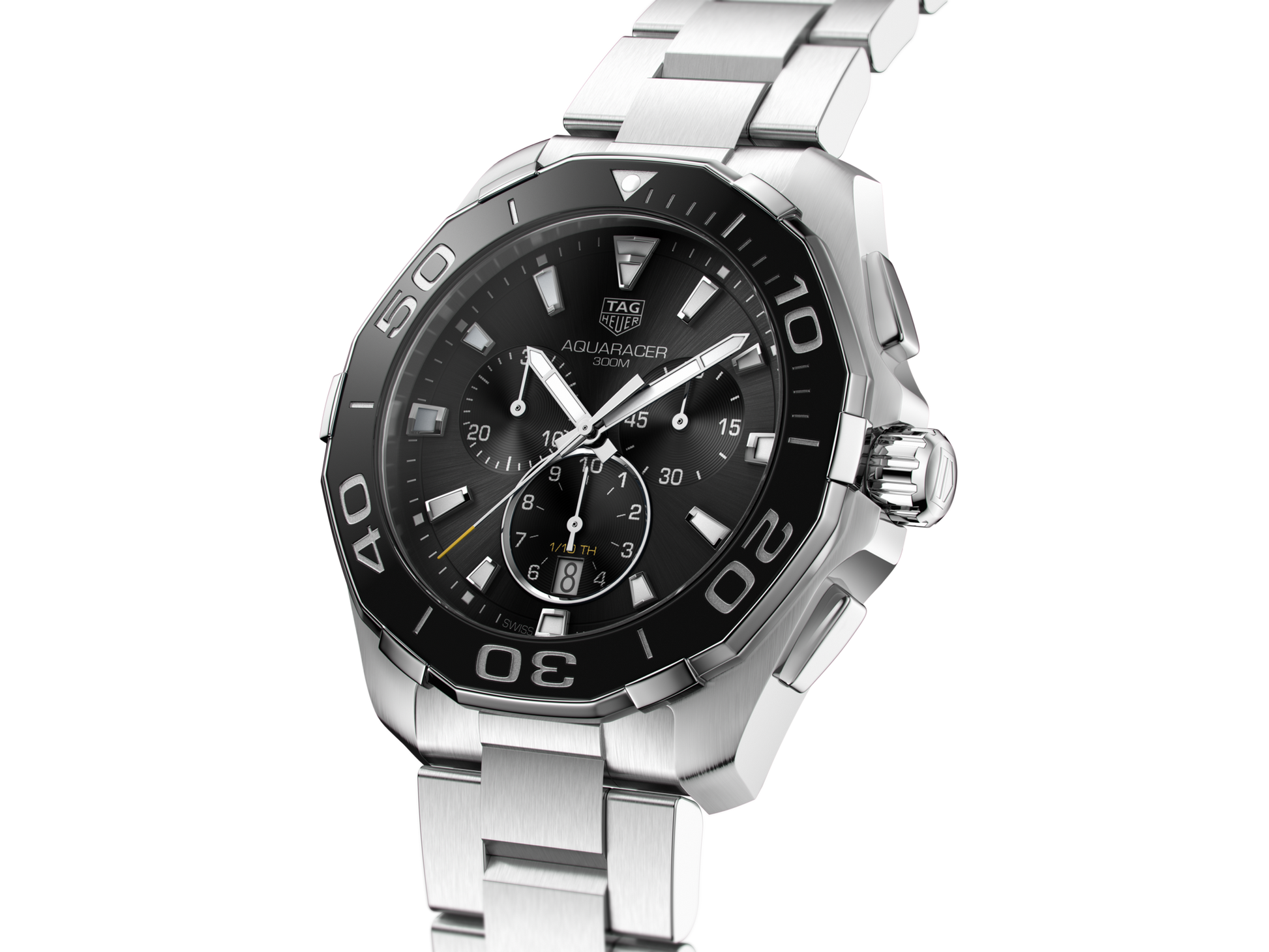 TAG Heuer Aquaracer 43mm Quartz Chronograph Stainless Steel Dive Watch