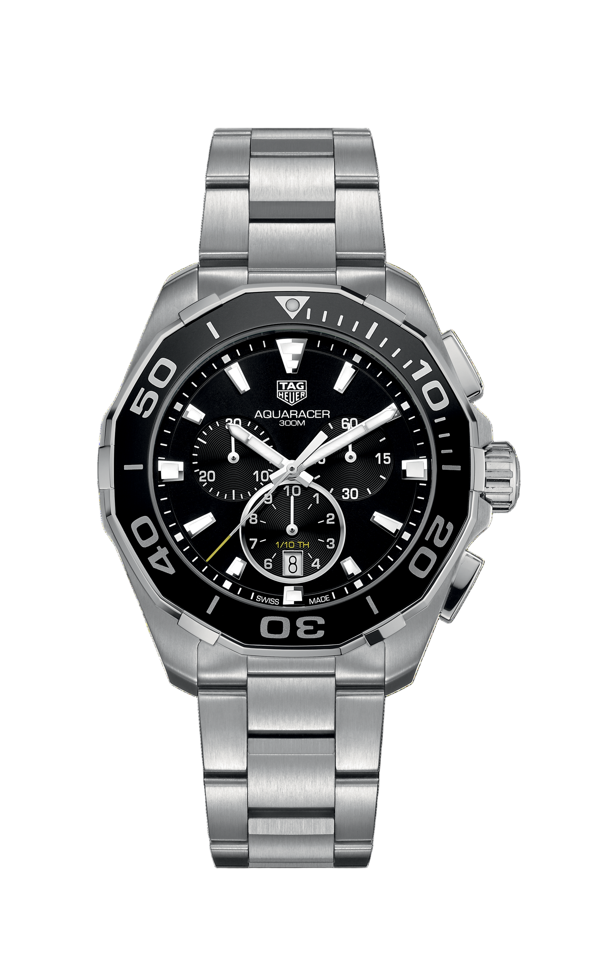 TAG Heuer Aquaracer 43mm Quartz Chronograph Stainless Steel Dive Watch