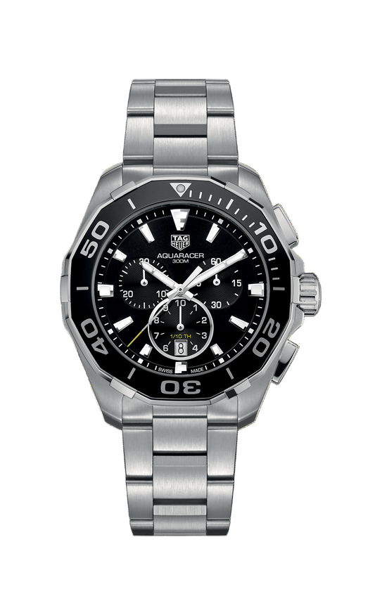 TAG Heuer Aquaracer 43mm Quartz Chronograph Stainless Steel Dive Watch
