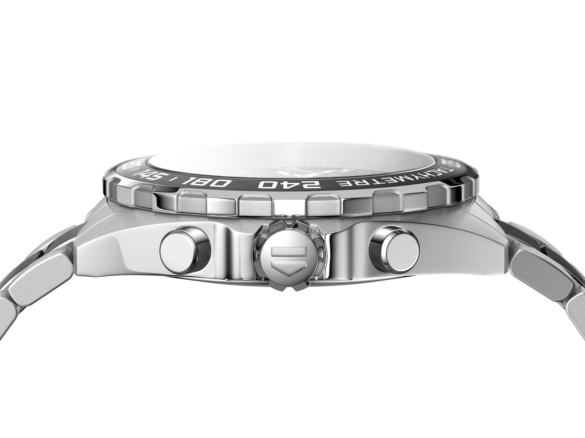 TAG Heuer Formula 1 43mm Steel Chronograph Watch, Silver Dial, Ceramic Bezel