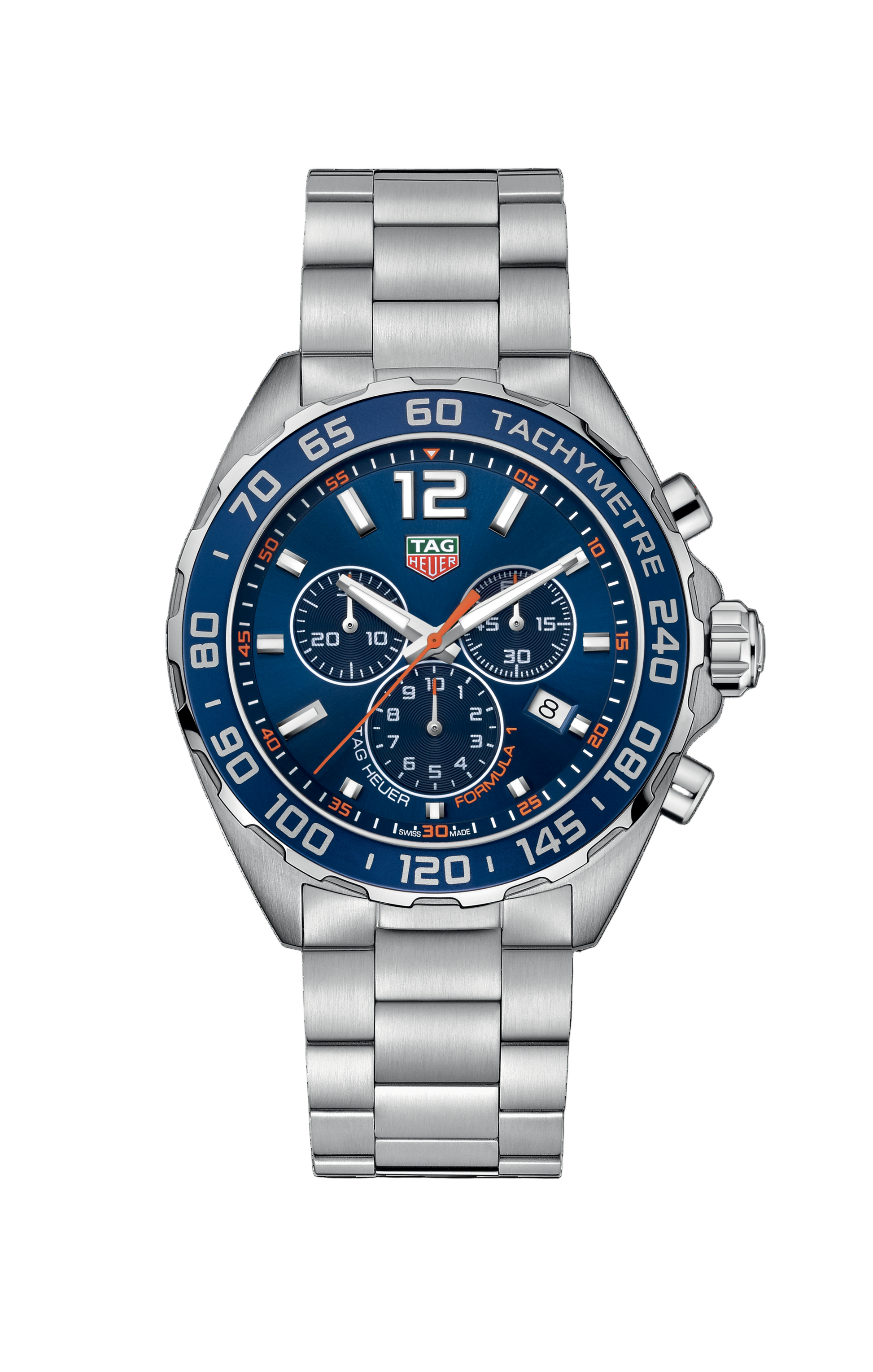 TAG Heuer Formula 1 Chronograph 43mm Blue Dial Steel Quartz Men's Watch
