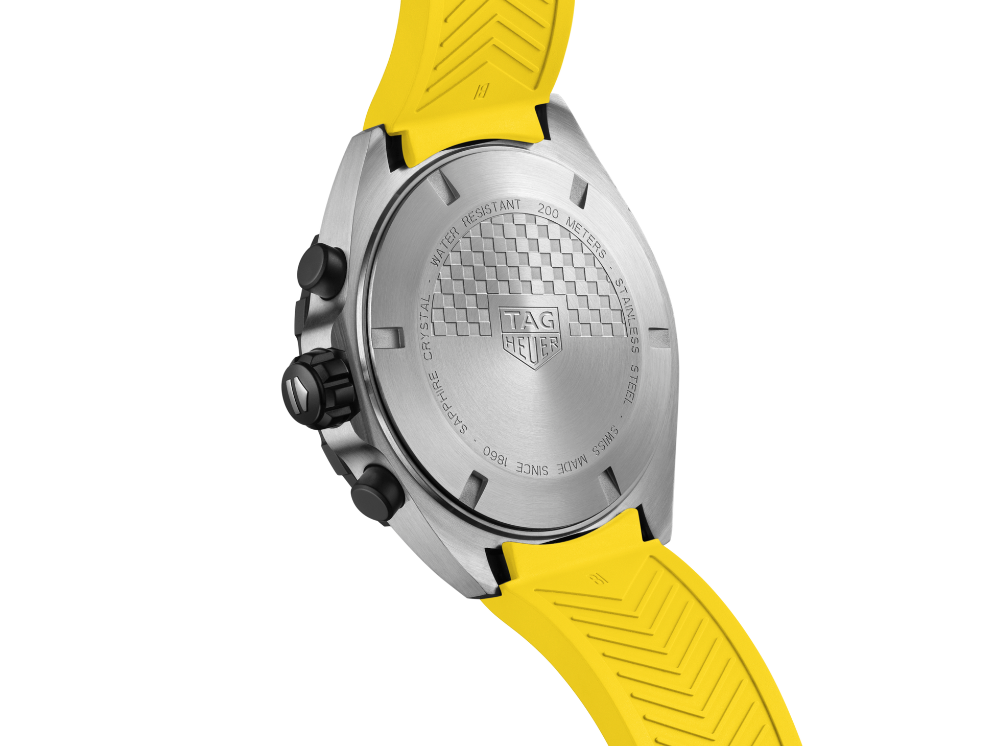 TAG Heuer Formula 1 43mm Quartz Chronograph Yellow Rubber Strap Watch