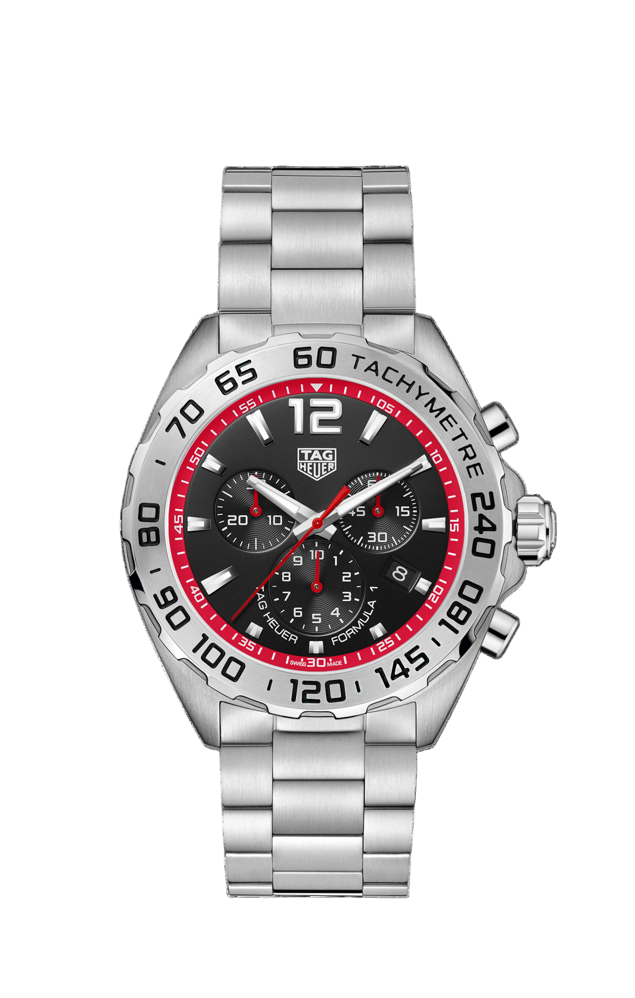 TAG Heuer Formula 1 43mm Quartz Chronograph Men's Steel Bracelet Watch