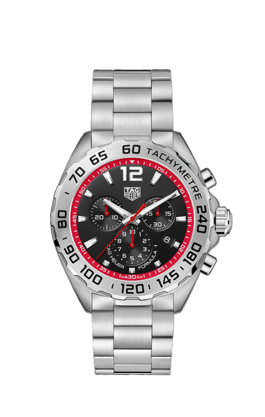 TAG Heuer Formula 1 43mm Quartz Chronograph Men's Steel Bracelet Watch