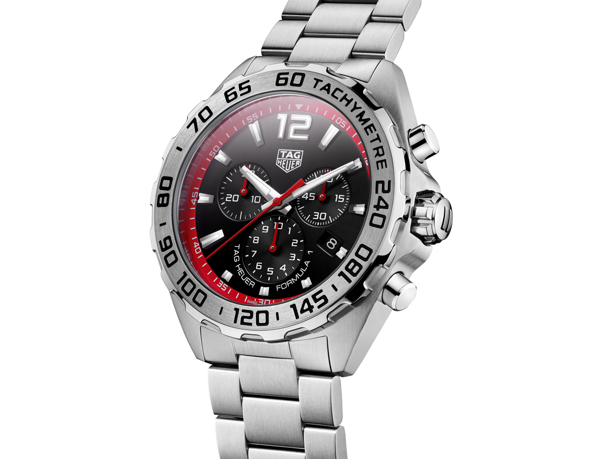 TAG Heuer Formula 1 43mm Quartz Chronograph Men's Steel Bracelet Watch