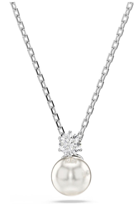 Swarovski White Crystal Pearl Necklace