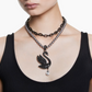 Swarovski Elegant Black Swan Crystal Pearl Choker