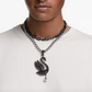 Swarovski Elegant Black Swan Crystal Pearl Choker