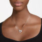 Swarovski Matrix Rhodium Plated Heart Pendant Necklace