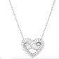 Swarovski Matrix Rhodium Plated Heart Pendant Necklace