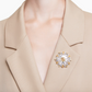 Swarovski Idyllia Yellow Crystal Flower Pendant Necklace & Brooch