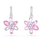 Swarovski Gema Pink Flower Drop Earrings