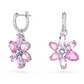 Swarovski Gema Pink Flower Drop Earrings
