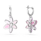 Swarovski Gema Pink Flower Drop Earrings