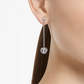 Swarovski Long White Crystal Clip Earrings