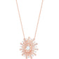 Swarovski Sunshine Crystal Necklace in White Rose Gold Plated