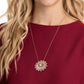 Swarovski Sunshine Crystal Necklace in White Rose Gold Plated