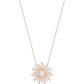 Swarovski Sunshine Crystal Necklace in White Rose Gold Plated
