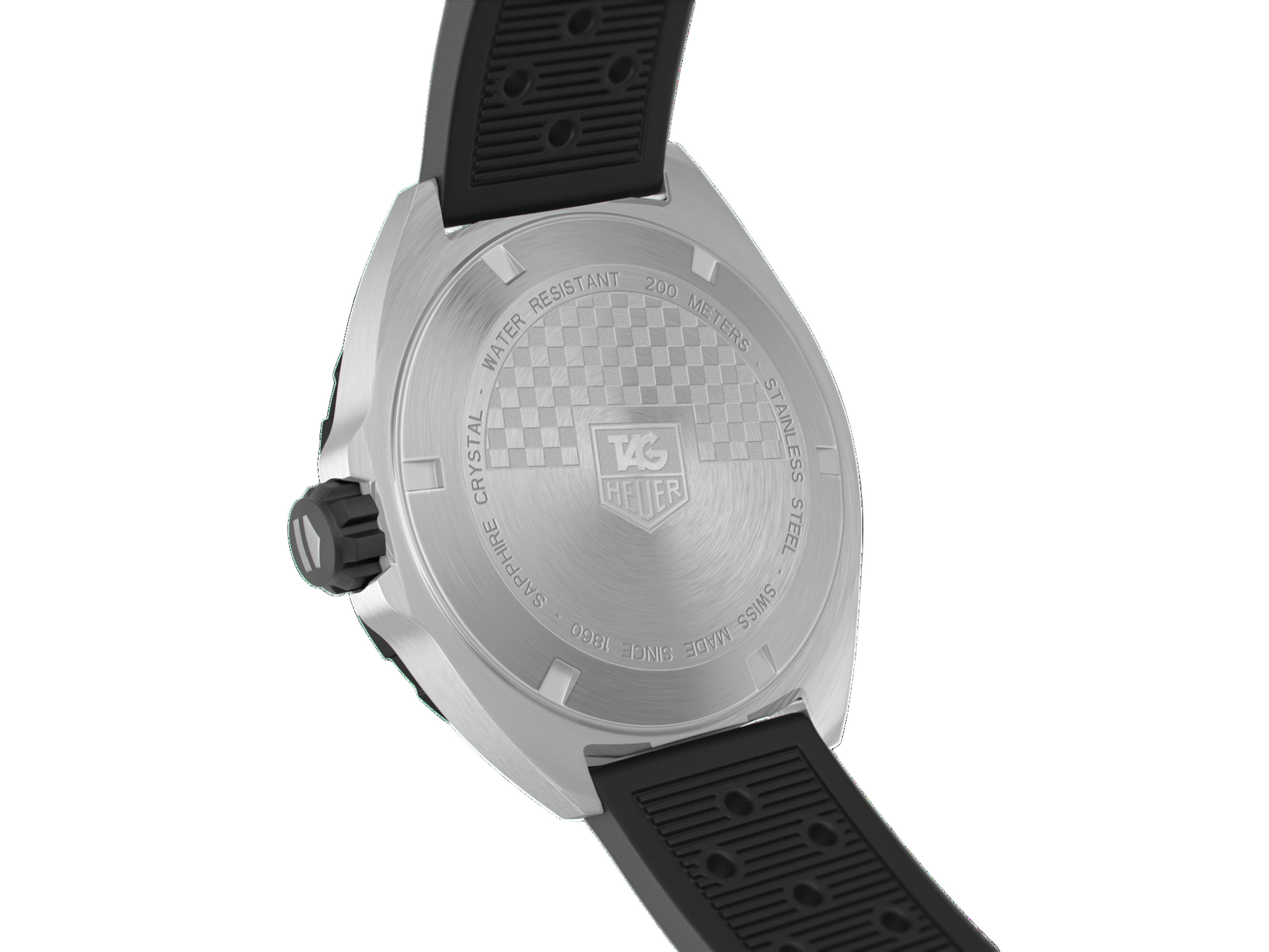 TAG Heuer Formula 1 41mm Quartz Steel Date Watch Black Dial Rubber Strap