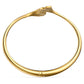 Elegant Ginko Leaf Crystal Bangle, Gold-Tone Plated, Stunning Design for Women