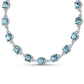 Swarovski Rhodium-Plated Blue White Crystal Embellished Necklace for Women