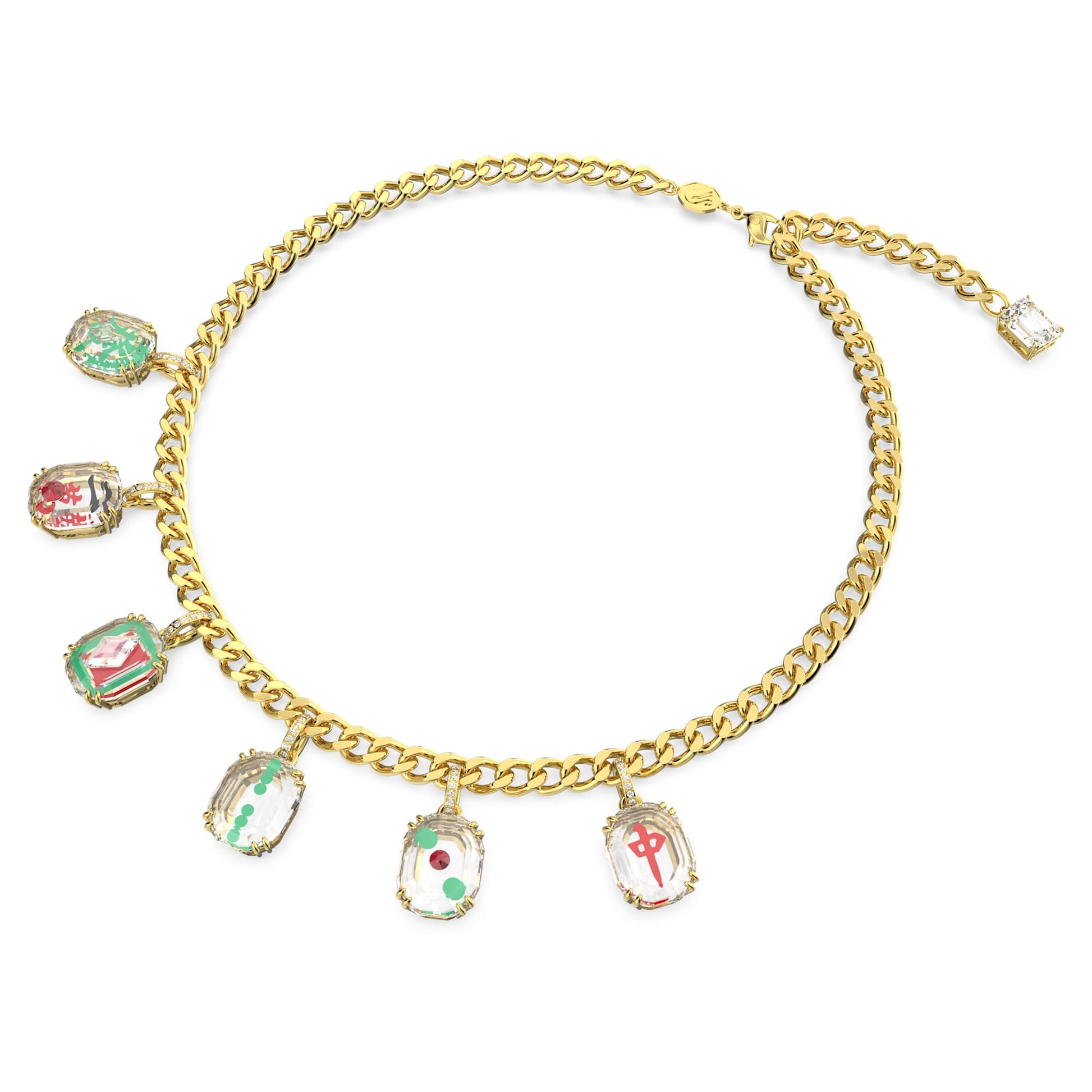 Alea Multicolored Gold-Tone Swarovski Necklace – Chinese New Year Celebration