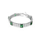 SWAROVSKI Matrix Green Rhodium Tennis Bracelet with Double Crystals