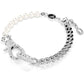 Swarovski Dextera Pavé White Crystal Rhodium-Plated Women's Bracelet Elegant Jewelry