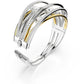 Swarovski Hyperbola Collection Rigid Bangle Bracelet with Mixed Cut White Zirconia