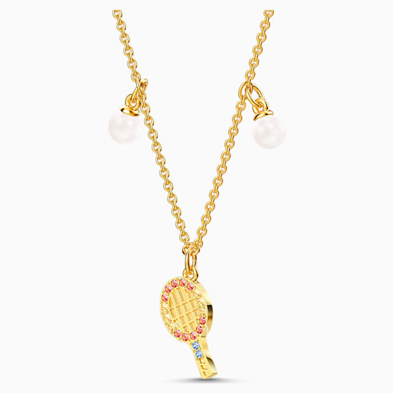 Swarovski Crystal Line Friends Tennis Layered Necklace, Gold-Tone Plated, Elegant Accessory