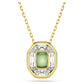 Swarovski Chroma Octagon Cut Green Crystal Pendant Necklace, Gold-Tone Plated Chain