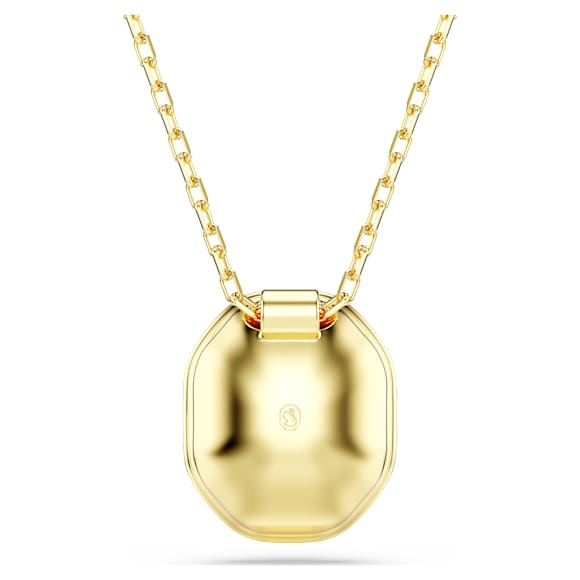 Swarovski Chroma Octagon Cut Green Crystal Pendant Necklace, Gold-Tone Plated Chain