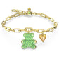 Swarovski Green Crystal Teddy Bracelet