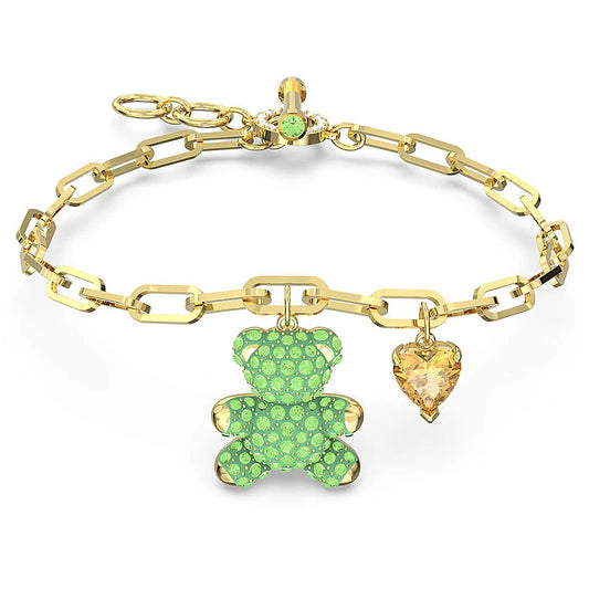 Swarovski Green Crystal Teddy Bracelet