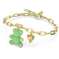 Swarovski Green Crystal Teddy Bracelet