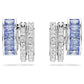 Swarovski Connexus Blue Crystal Hoop Earrings