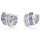 Swarovski Connexus Blue Crystal Hoop Earrings