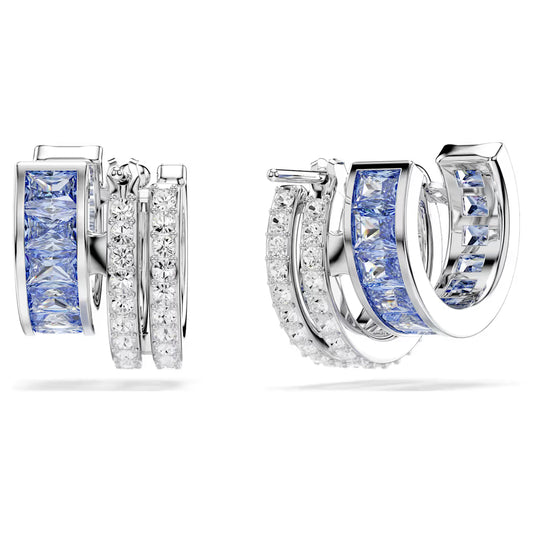 Swarovski Connexus Blue Crystal Hoop Earrings