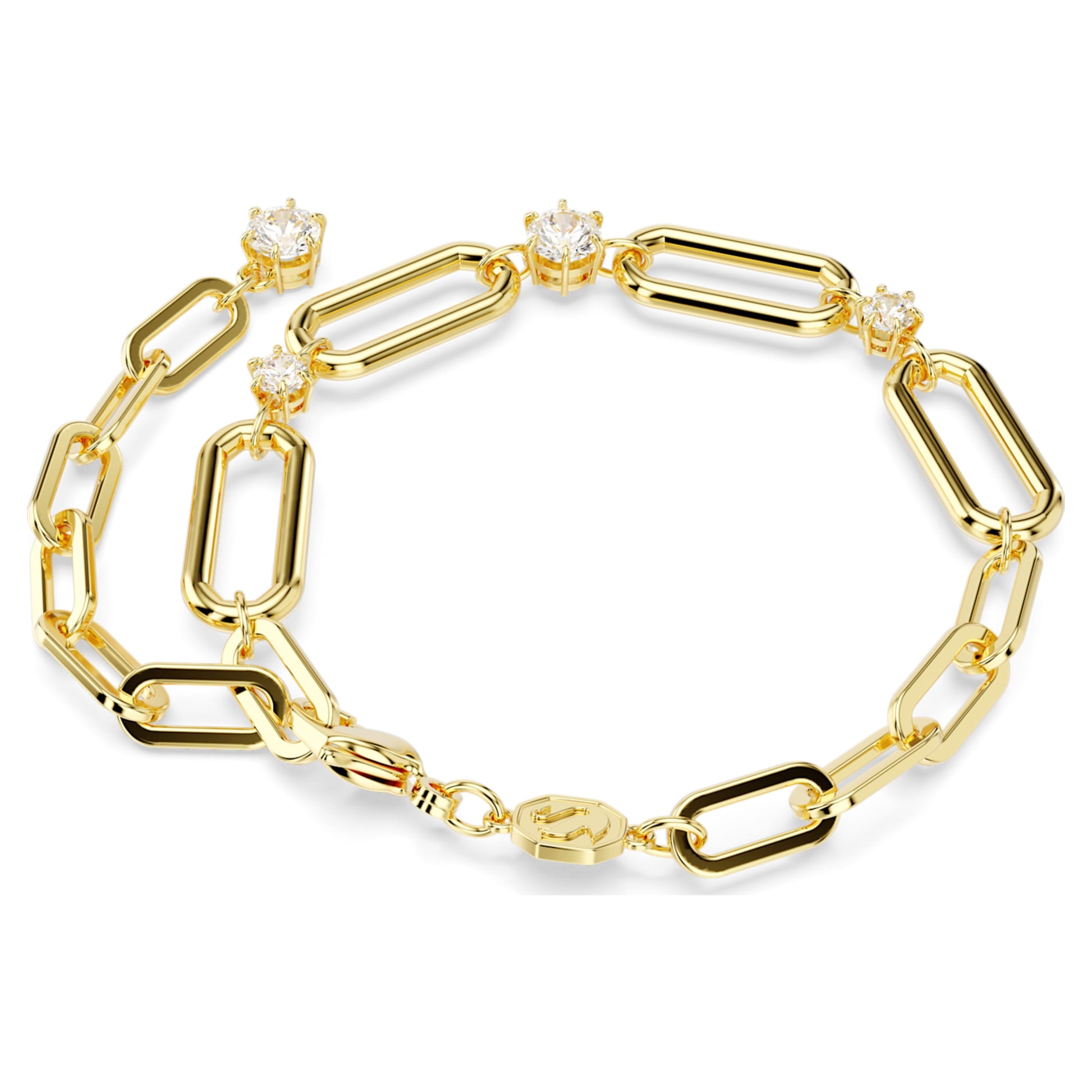 White Gold-Tone Swarovski Crystal Constella Bracelet – Elegant Dazzling Jewelry