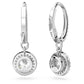 Swarovski Constella White Pavé Drop Earrings Rhodium Plated
